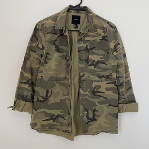 Forever 21 Camo Button Up Top